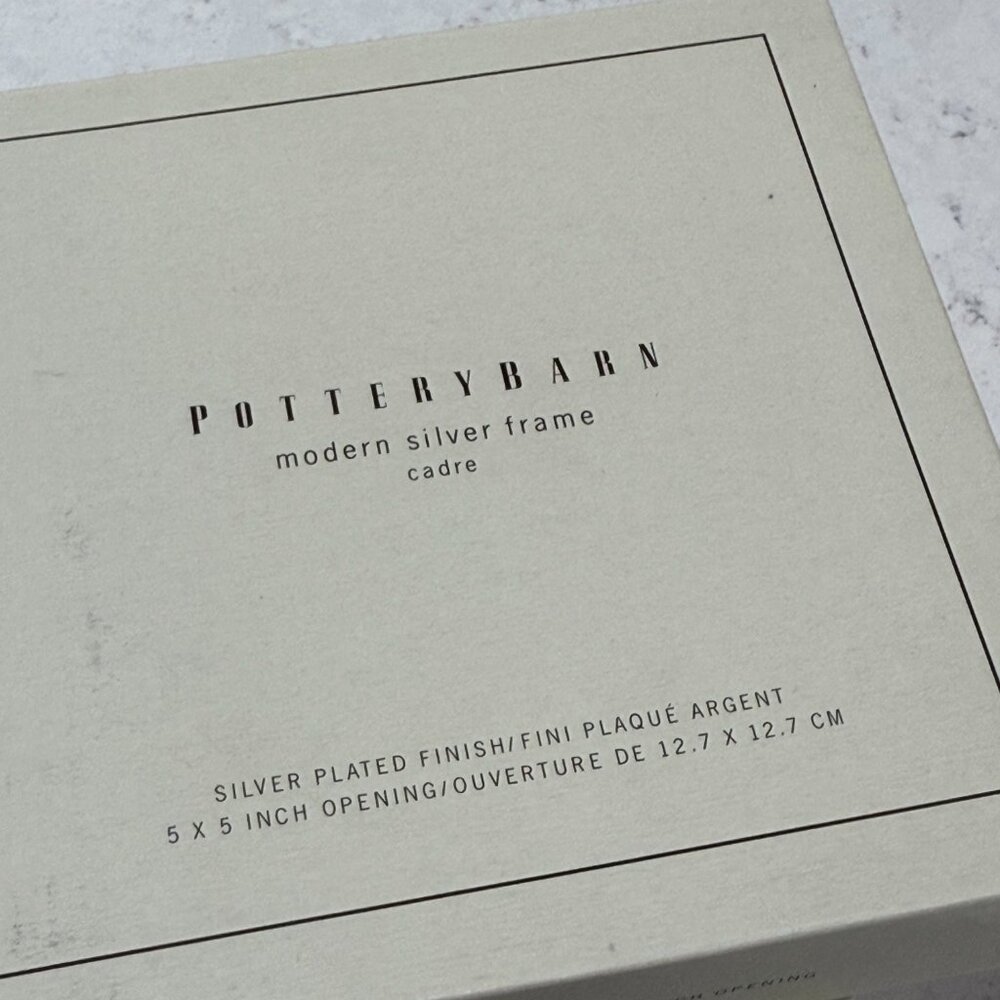 Modern Silver Frame 5X5 Square - Picture 4 of 5